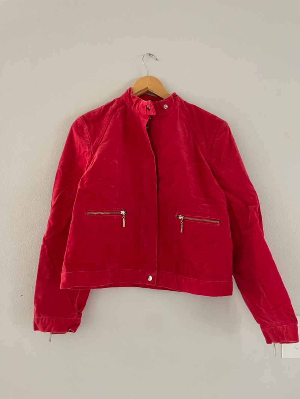 Tommy Hilfiger Red Bomber Zip Up Jacket